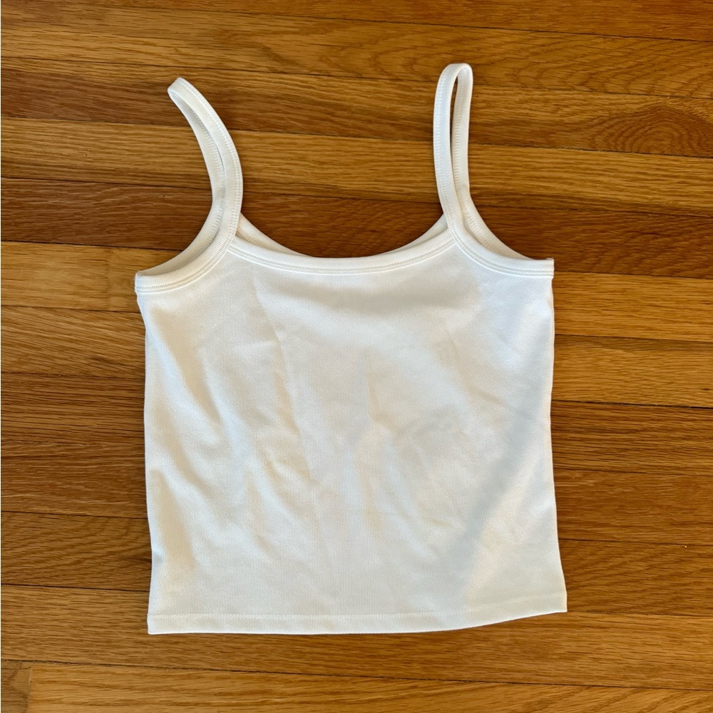 4th reckless ribbed white tank